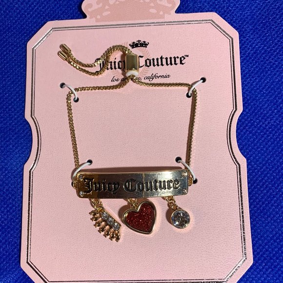 Juicy Couture Jewelry - Juicy Couture Logo Bar Charm Sliding Bracelet